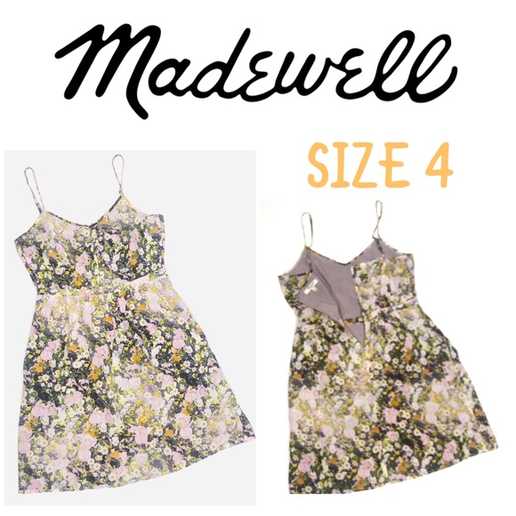 MADEWELL silk dress 🌸 size 4 - Picture 3 of 12